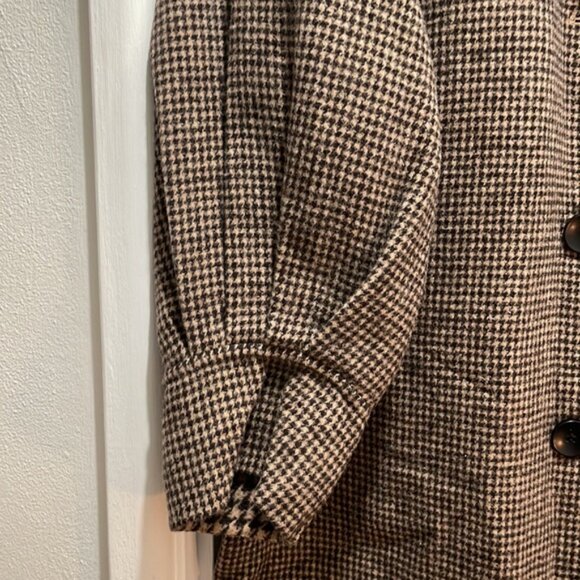 NEW!!  Bernardo Norfolk Houndstooth Wool Coat Size L - Picture 5 of 6